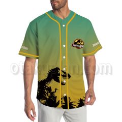 Jurassic Park 1993 Green Yellow Gradient Custom Name Shirt Jersey