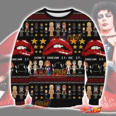 The Rocky Horror Picture Show Knitting Pattern 3D Print Ugly Christmas Sweatshirt