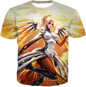 Overwatch Valkyrie Mercy Support Hero T-Shirt OW0010