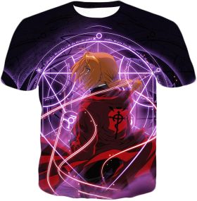 Fullmetal Alchemist Fullmetal Alchemist Edward Elrich Anime Alchemy Action T-Shirt FA010
