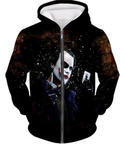 Ultimate Super Villain The Joker HD Print Zip Up Hoodie BM100