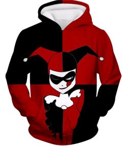 The Animated Villain Harley Quinn Promo Red and Black Hoodie HQ012