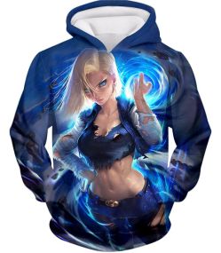 Dragon Ball Super Deadly Mecha Warrior Android 18 Amazing Graphic Hoodie DBS125
