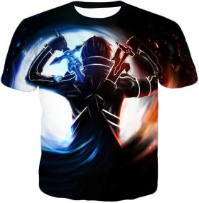 Sword Art Online Ultimate Player Kirito aka The Black Swordsman Cool Graphic Action T-Shirt SAO013