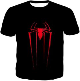 Blood Red Spider Hero Logo Black T-Shirt SP016