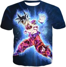 Dragon Ball Super Amazing Goku Ultra Instinct Power Cool Black T-Shirt DBS175
