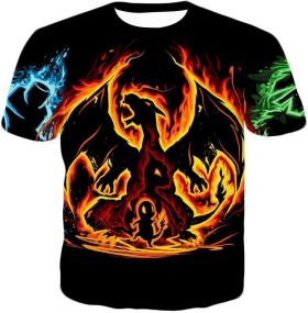 Amazing Fire Type Charmander Evolution Tree T-Shirt