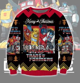 1984 Stripes Autobots Logo Transformers 3D Printed Ugly Christmas Sweater