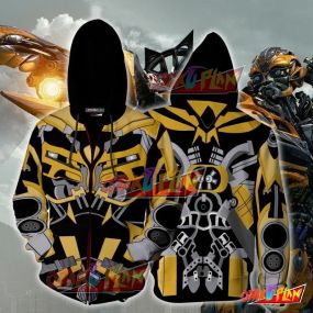 Transformers Bumblebee Hoodie Cosplay Jacket Zip Up