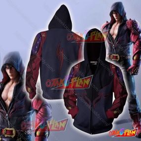Tekken Jin Kazama Hoodie Cosplay Jacket Zip Up