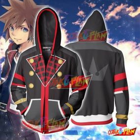 Kingdom Hearts III Sora Hoodie Cosplay Jacket Zip Up