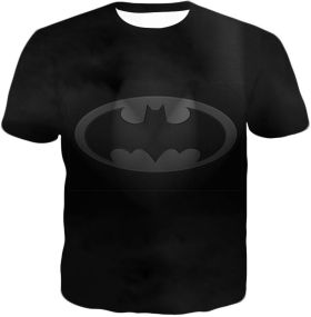 Super Cool Batman Logo Promo Black T-Shirt BM002