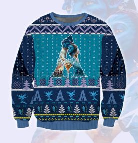 2023 Avatar Movie Pandora Navi 3D Printed Ugly Christmas Sweatshirt