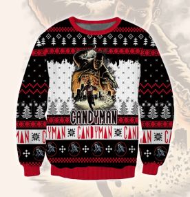 2023 Candyman Classic Horror 3D Printed Ugly Christmas Sweatshirt