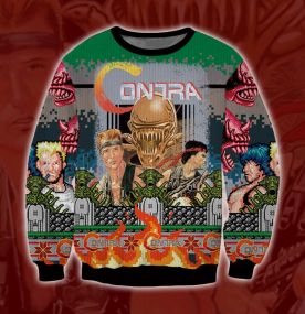 2023 Contra Bill Rizer Lance Bean 3D Printed Ugly Christmas Sweatshirt