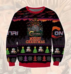 2023 Contra Classic Boss Battle 3D Printed Ugly Christmas Sweatshirt