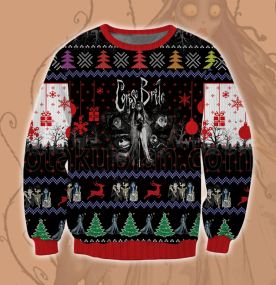 2023 Corpse Bride Emily Victor Catacombs 3D Printed Ugly Christmas Sweatshirt