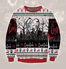 2023 Corpse Bride Fantasy Wedding 3D Printed Ugly Christmas Sweatshirt