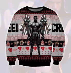 2023 Creed Adonis Johnson Apollo Creed 3D Printed Ugly Christmas Sweatshirt