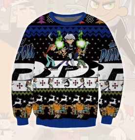 2023 Danny Phantom Clockwork 3D Printed Ugly Christmas Sweatshirt
