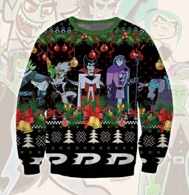 2023 Danny Phantom Villains 3D Printed Ugly Christmas Sweatshirt