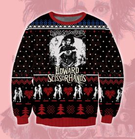 2023 Edward Scissorhands Romance Dark 3D Printed Ugly Christmas Sweatshirt