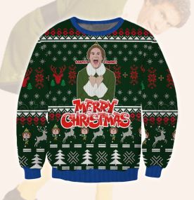 2023 Elf Buddy Simple And Naive 3D Printed Ugly Christmas Sweatshirt