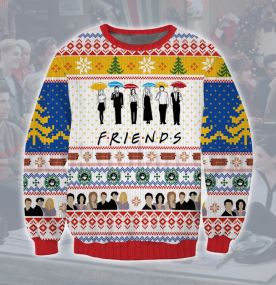 2023 Friends Sitcom 3D Printed Ugly Christmas Sweatshirt