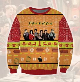 2023 Friends Sitcom Group Of Six3D Printed Ugly Christmas Sweatshirt