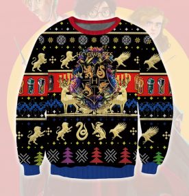 2023 Harry Potter Hogwarts Academies 3D Printed Ugly Christmas Sweatshirt