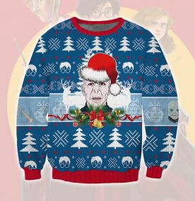 2023 Harry Potter Voldemort Christmas 3D Printed Ugly Christmas Sweatshirt