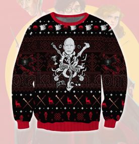 2023 Harry Potter Voldemort Mame That Cannot Be Said 3D Printed Ugly Christmas Sweatshirt