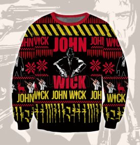 2023 John Wick Journey Of Revenge 3D Printed Ugly Christmas Sweatshirt