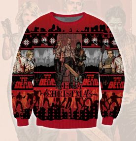 2023 Shaun Of The Dead Shaun Ed Liz 3D Printed Ugly Christmas Sweatshirt
