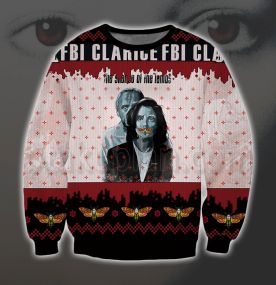 2023 Silence Of The Lambs Clarice Starling 3D Printed Ugly Christmas Sweatshirt