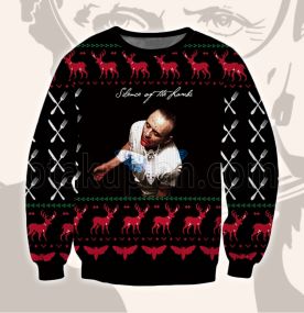 2023 Silence Of The Lambs Dr Hannibal Lecter 3D Printed Ugly Christmas Sweatshirt