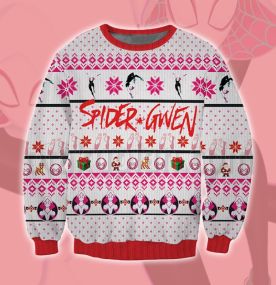2023 Spider Hero Across The Spider Verse Gwen 3D Printed Ugly Christmas Sweatshirt