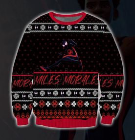 2023 Spider Hero Across The Spider Verse Miles Morales 3D Printed Ugly Christmas Sweatshirt