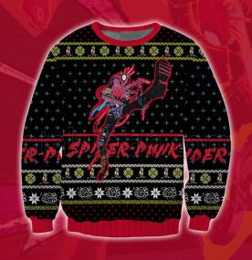 2023 Spider Hero Across The Spider Verse Spider-Punk 3D Printed Ugly Christmas Sweatshirt