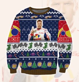 2023 Talladega Nights Ricky Bobby 3D Printed Ugly Christmas Sweatshirt