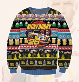 2023 Talladega Nights Ricky Wonder Bread Bobby 3D Printed Ugly Christmas Sweatshirt