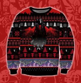 2023 The Crow Eric Draven 3D Printed Ugly Christmas Sweatshirt