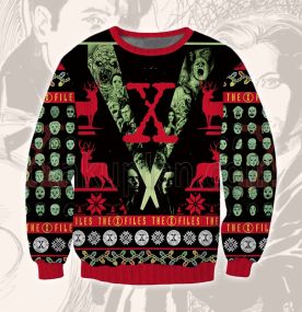 2023 The X-Files Protagonist And Supernatural Elements 3D Printed Ugly Christmas Sweatshirt