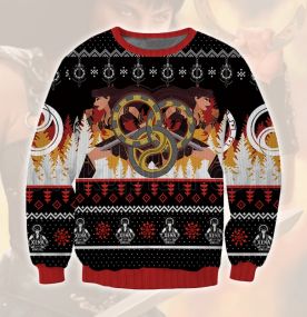 2023 Xena Chakram 3D Printed Ugly Christmas Sweatshirt