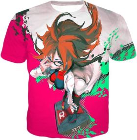Dragon Ball Super Incredibly Intelligent Android 21 Cool Anime Promo T-Shirt DBS203