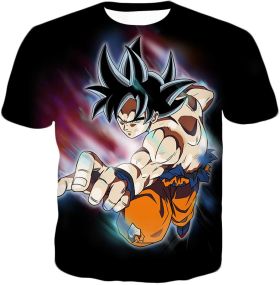 Dragon Ball Super Ultimate Form Goku Ultra Instinct Cool Action Black T-Shirt DBS204
