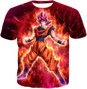Dragon Ball Super Super Saiyan God Goku Ultimate Power Rising Cool Anime T-Shirt DBS216