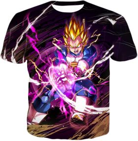 Dragon Ball Super Super Saiyan Warrior Prince Vegeta Ultimate Action T-Shirt DBS235