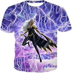 Ultimate Mutant Storm Animated Action Graphic T-Shirt XMEN025