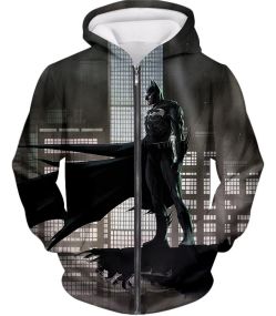 Gotham Citys Dark Knight Superhero Batman Cool Graphic Zip Up Hoodie BM026